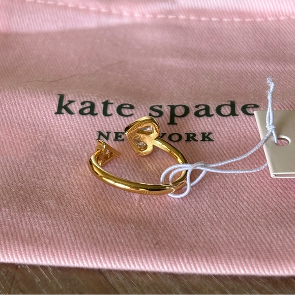 Kate Spade Rock Solid Stone Heart Ring NEW - Picture 6 of 11